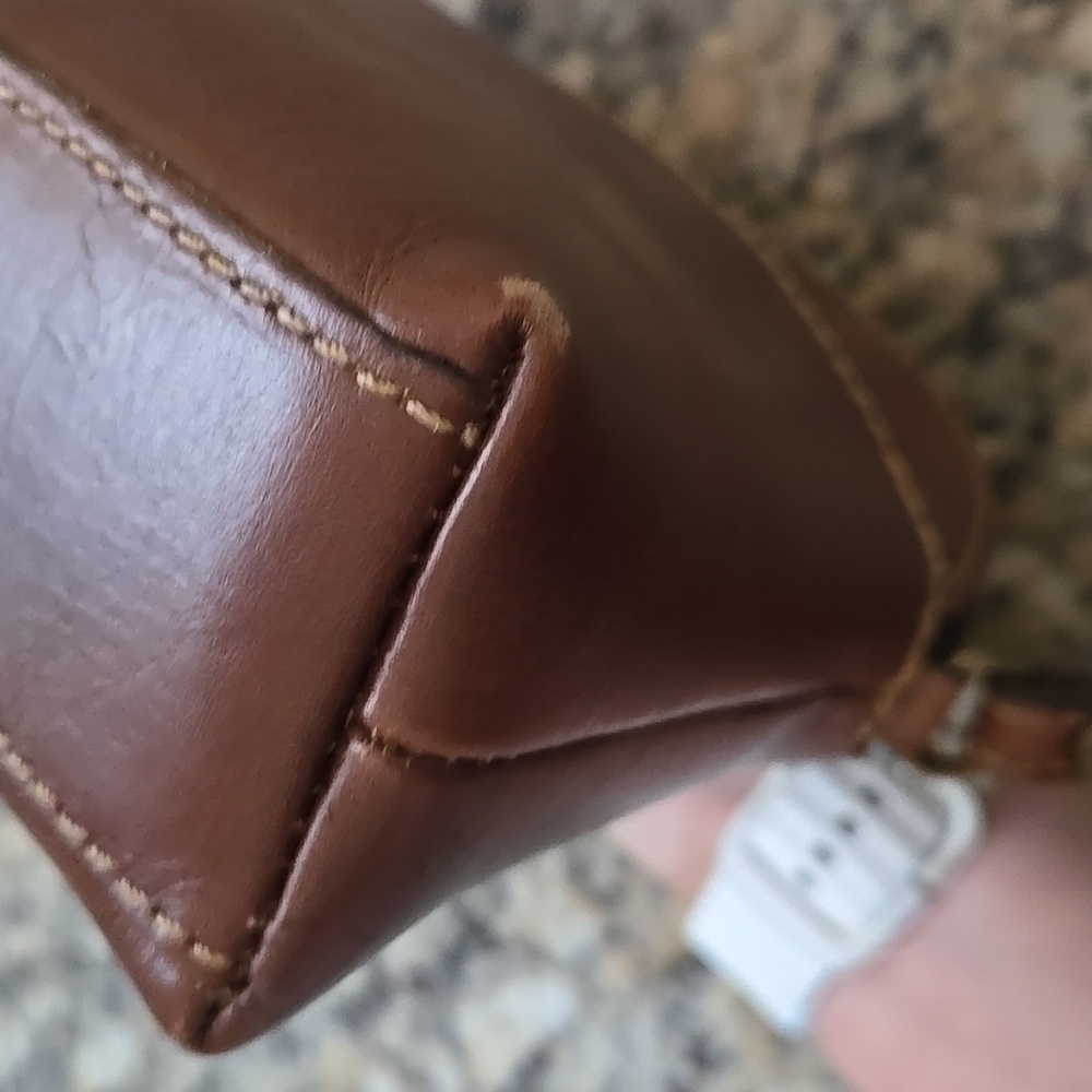 Patricia Nash Brown Leather Map Crossbody Bag - Picture 16 of 16